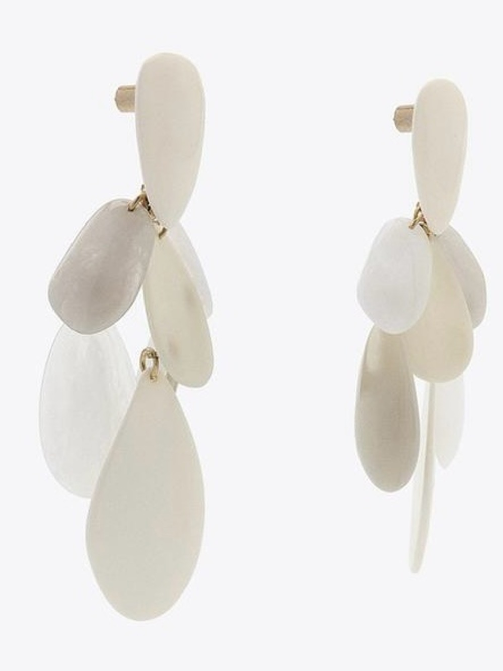 Zara Resin Piece Earrings Ecru 4736/216/712 NWT